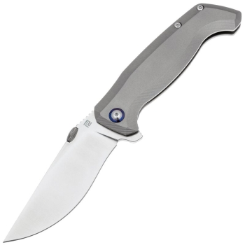 Нож складной полуавтоматический ARTISAN CUTLERY Kami сталь S35VN рукоять Микарта,титан цв. Зеленый в интернет магазине Rybaki.ru
