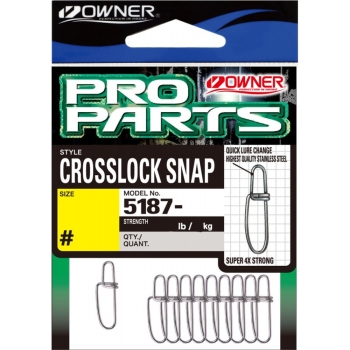 Застежка OWNER Cross Lock Snap № 0 (10 шт.) в интернет магазине Rybaki.ru