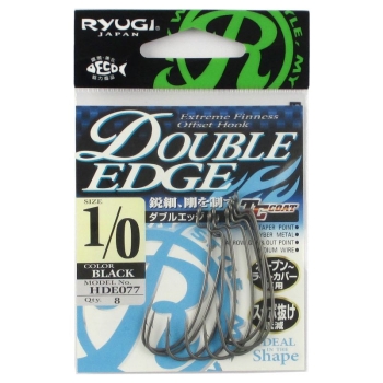 Крючок офсетный RYUGI Double Edge № 1 (8 шт.) в интернет магазине Rybaki.ru