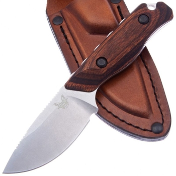 Нож охотничий BENCHMADE Hidden Canyon Hunter сталь CPM S30V, рукоять дерево, цв. коричневый в интернет магазине Rybaki.ru
