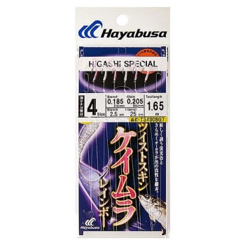 Оснастка готовая HAYABUSA Sabiki G7 1,65 м 0,205 мм цв. uv pink/purple кр. № 4 цв. white nickel в интернет магазине Rybaki.ru