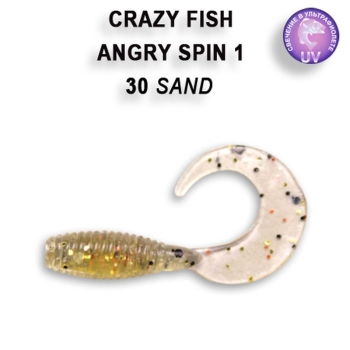 Твистер CRAZY FISH Angry Spin 1