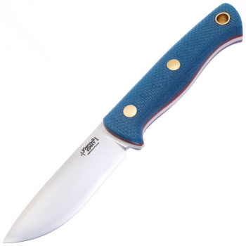 Нож ЮЖНЫЙ КРЕСТ Fang конвекс сталь N690 рукоять Микарта синяя/насечка в интернет магазине Rybaki.ru