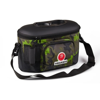 Сумка для рыбы HIGASHI Live bait box 7,5 л цвет Green Camo в интернет магазине Rybaki.ru