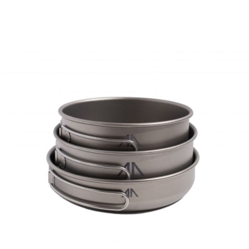Набор посуды GORAA 3-Piece Titanium Pot And Pan Cook Set в интернет магазине Rybaki.ru