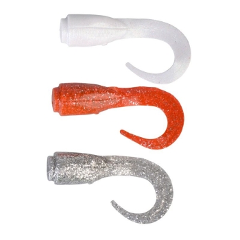 Приманка SAVAGE GEAR 3D LB Hard Eel Short Tails 17 (3 шт.) цв. Orange/ Silver/ White в интернет магазине Rybaki.ru