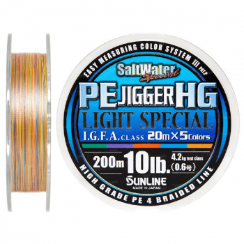 Плетенка SUNLINE PE Jigger HG Light Special 200 м цв. Многоцветный 0,128 м в интернет магазине Rybaki.ru