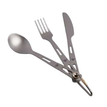 Набор столовых приборов GORAA 3-Piece Titanium Cutlery Set в интернет магазине Rybaki.ru