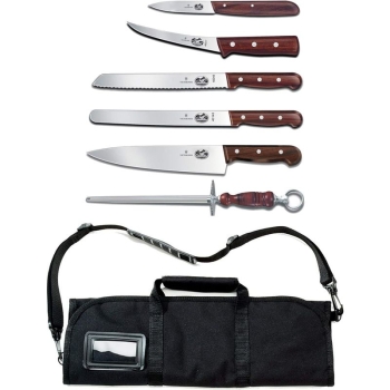 Набор ножей VICTORINOX 7-Piece Rosewood Handle Culinary Knife Set в интернет магазине Rybaki.ru