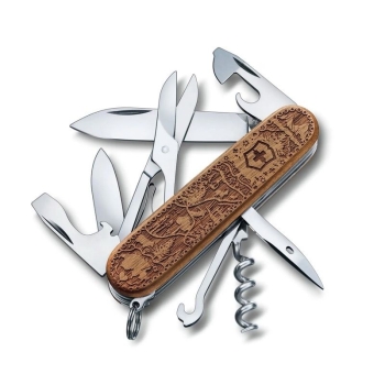 Нож VICTORINOX Climber Wood Swiss Spirit SE2021 91мм 12функций дерево (в подарочной уп.) в интернет магазине Rybaki.ru