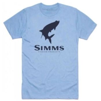 Футболка SIMMS Tarpon Logo T-Shirt цвет Light Blue Heather