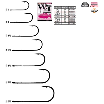 Крючок одинарный DECOY Worm 4 № 1 (9 шт.) в интернет магазине Rybaki.ru