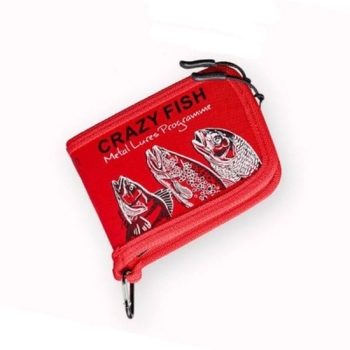 Кошелек для приманок CRAZY FISH Spoon Case 13 х 10 х 3 см цвет красный