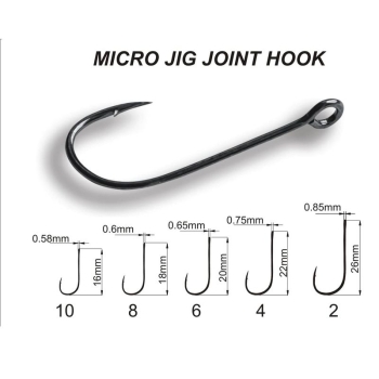 Крючок одинарный CRAZY FISH Micro Jig Joint Hook № 10 (10 шт.) в интернет магазине Rybaki.ru