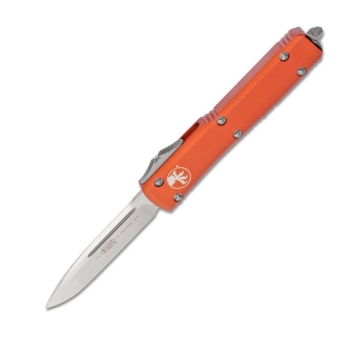 Нож автоматический MICROTECH UTX-70 S/E черный 204P рукоять оранжевый алюминй в интернет магазине Rybaki.ru