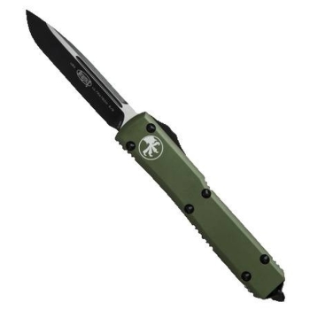 Нож автоматический MICROTECH Ultratech S/E сталь M390, DLC/Satin рукоять Алюминий цв. Зеленый в интернет магазине Rybaki.ru