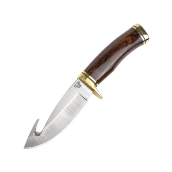 Нож BUCK Buck Zipper с фикс. клинком и крюком сталь 420HC рукоять дерево орех в интернет магазине Rybaki.ru