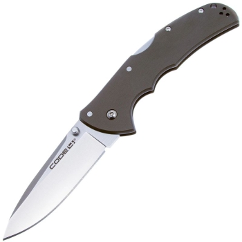 Нож складной полуавтоматический COLD STEEL Code-4 Clip Point сталь CPM S35VN рукоять Алюминий цв. Серый в интернет магазине Rybaki.ru