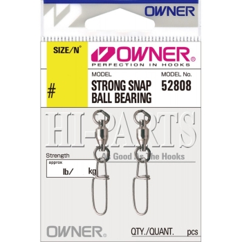 Застежка OWNER Strong Snap Ball Bearing № 3 (2 шт.) в интернет магазине Rybaki.ru