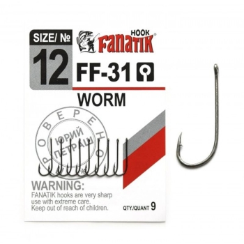 Крючок одинарный FANATIK FF-31 Worm № 10 (8 шт.)