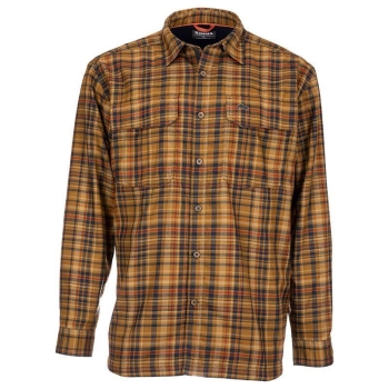 Рубашка SIMMS Coldweather LS Shirt цвет Dark Bronze Admiral Plaid в интернет магазине Rybaki.ru