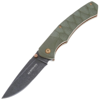 Нож складной полуавтоматический BOKER Iguanodon сталь 440А рукоять Стеклотекстолит G10 цв. Зеленый в интернет магазине Rybaki.ru