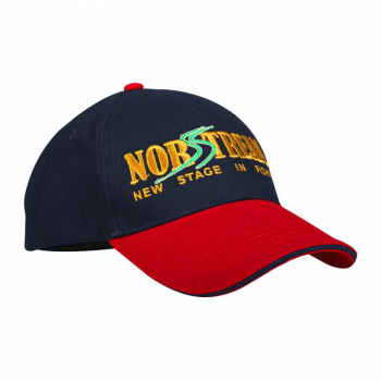 Бейсболка NORSTREAM с логотипом цв. темно-синий / красный