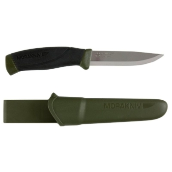 Нож MORAKNIV Companion MG (S) цв. темно-зеленый / черный в интернет магазине Rybaki.ru