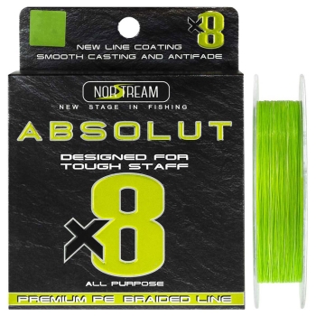 Плетенка NORSTREAM Absolut 8X 150 м цв. Light Green #1.5 в интернет магазине Rybaki.ru