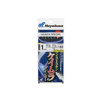 Оснастка готовая HAYABUSA Sabiki C8 1,65 м 0,12 мм цв. uv purple кр. № 1 цв. silver