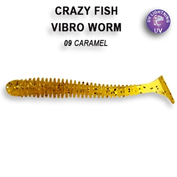 Виброхвост CRAZY FISH Vibro Worm 2" (8 шт.) зап. анис, код цв. 9