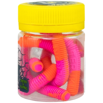 Червь TERUKI Roy 6,5 см (7 шт.) зап. сыр цв. Pink/Orange в интернет магазине Rybaki.ru