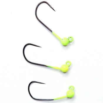Вольфрамовая головка с вырезом TSR TJH-BL #LL 3,3 мм 0,55 г (3 шт.) цв. #Chartreuse в интернет магазине Rybaki.ru