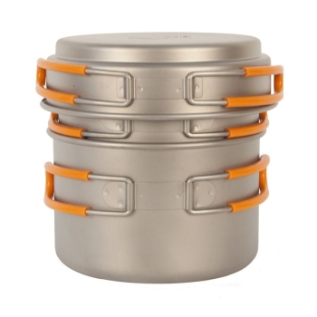 Набор посуды NOVAYA ZEMLYA Titanium Pot Set  1,2 + 0,8 + 0,4 л