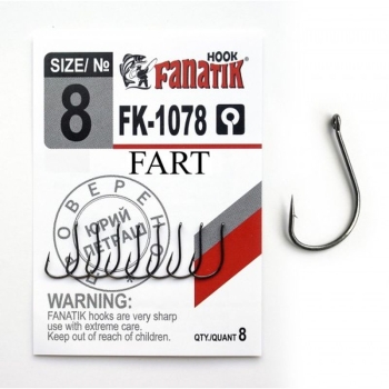 Крючок одинарный FANATIK FK-1078 Fart № 10 (8 шт.)