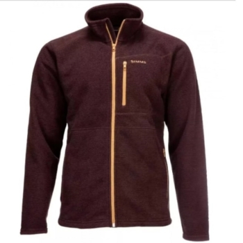 Пуловер SIMMS Rivershed Full Zip '20 цвет Mahogany в интернет магазине Rybaki.ru