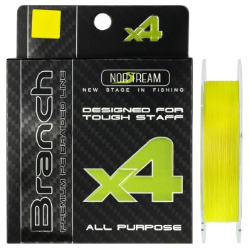 Плетенка NORSTREAM Branch 4X 150 м цв. Yellow #1.0 в интернет магазине Rybaki.ru