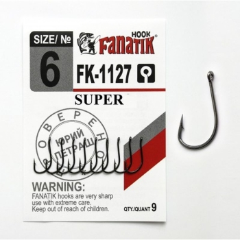 Крючок одинарный FANATIK FK-1127 Super № 10 (8 шт.)