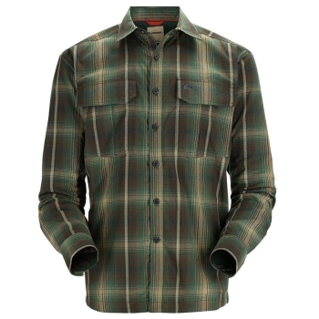 Рубашка SIMMS Coldweather LS Shirt цвет Forest Hickory Plaid в интернет магазине Rybaki.ru