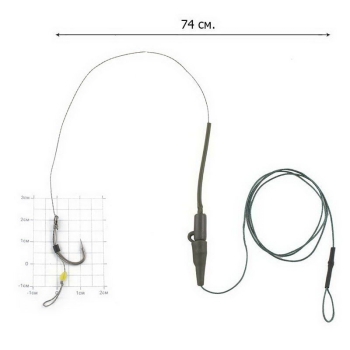 Оснастка DIXXON донная Карп Профи (клипса 250 гр. кр. H-G № 2, тест 20 lb) в интернет магазине Rybaki.ru