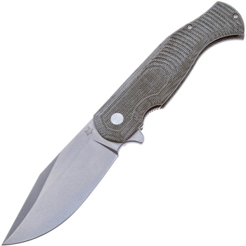 Нож складной полуавтоматический FOX KNIVES Eastwood Tiger сталь D2 рукоять Микарта цв. Зеленый в интернет магазине Rybaki.ru