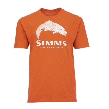 Футболка SIMMS Wood Trout Fill T-Shirt цвет Adobe Heather