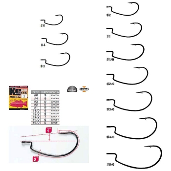 Крючок офсетный DECOY Kig Hook Worm 17 № 4 (9 шт.) в интернет магазине Rybaki.ru