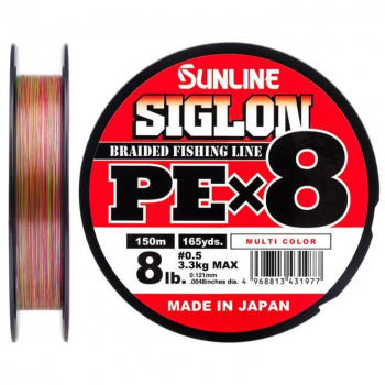 Плетенка SUNLINE Siglon PEx8 150 м цв. многоцветный 0,171 мм в интернет магазине Rybaki.ru