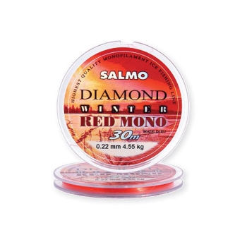 Леска зимняя SALMO Diamond Winter Red Mono 30 м 0,17 мм цв. красный в интернет магазине Rybaki.ru