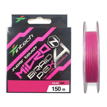 Плетенка INTECH MicroN PE X4 150 м цв. розовый 0,074 мм  в интернет магазине Rybaki.ru