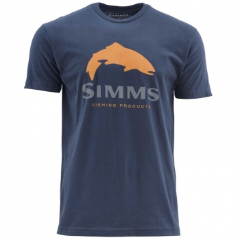 Футболка SIMMS Trout Logo SS T-Shirt цвет Dark Moon