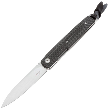 Нож складной полуавтоматический BOKER LRF Carbon сталь VG-10 рукоять Карбон цв. Черный в интернет магазине Rybaki.ru