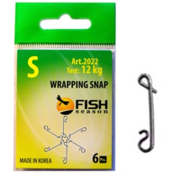 Застежка безузловая FISH SEASON Wrapping Snap р.S (6 шт.) в интернет магазине Rybaki.ru