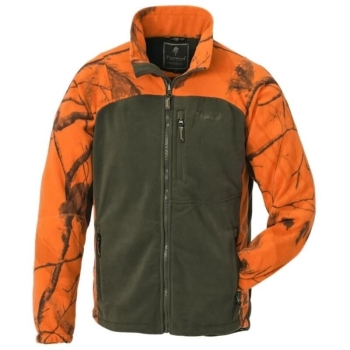 Куртка PINEWOOD Kid Oviken Fleece Jacket цвет AP Blaze / Hunting Green в интернет магазине Rybaki.ru